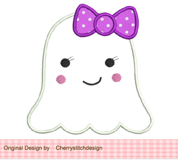 Cute Girl Ghost Clipart Halloween Cute Girl Ghost  4x4