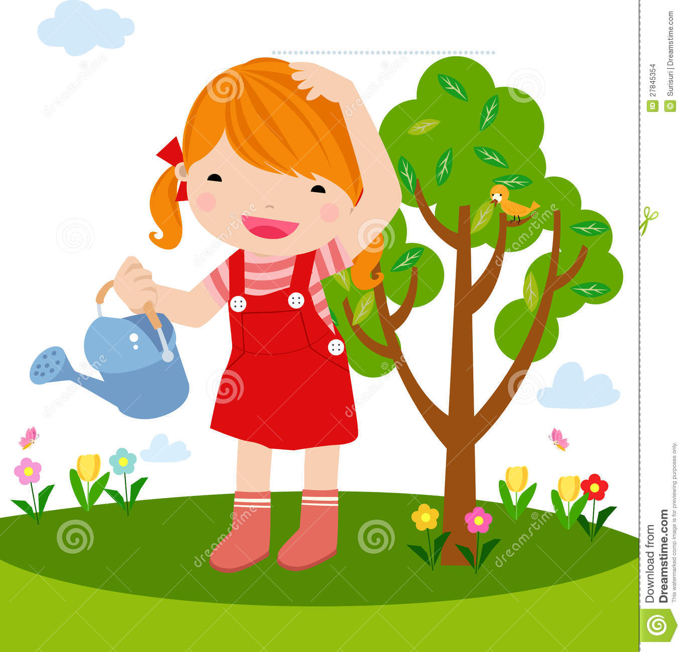 Little Girl Planting A Tree Stock Images   Image  27845354