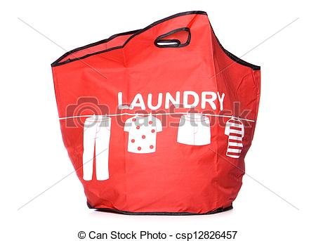 Stock Images Of Red Laundry Carry Bag Cut Out   Red Laundry Carry Bag