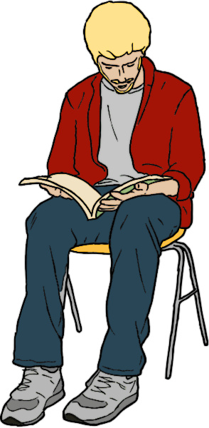 Reading On Student Chair   Http   Www Wpclipart Com Education Reading