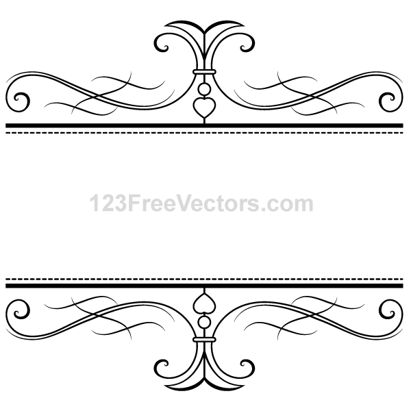 Calligraphy Ornamental Frame Vector Graphics By 123freevectors On