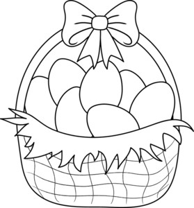 Easter Basket Clipart Image   Clip Art Illustration Of A Basket Of
