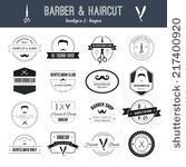 Stock Vector Perfect Set Of Barber And Haircut Logos Men S Haircuts