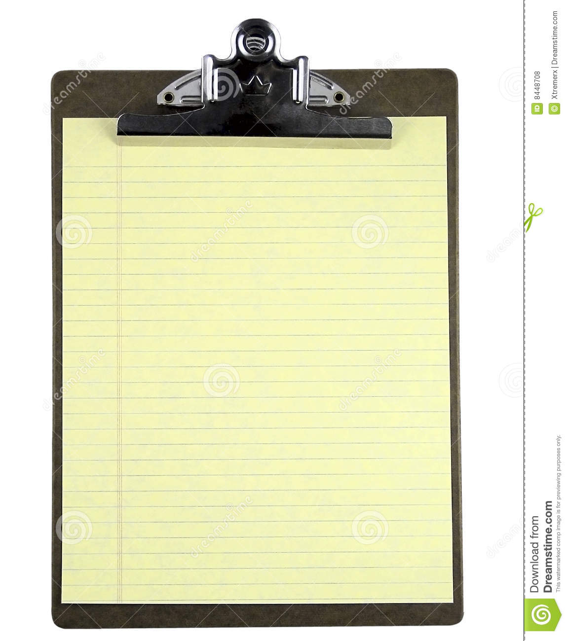 Blank Clipboard Notepad Isolated On White  Royalty Free Stock Photos