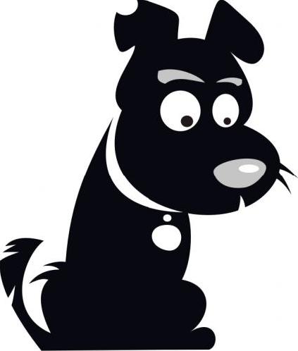 Cartoon Black Dog   Clipart Best