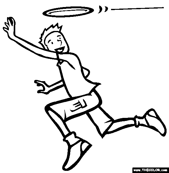 Frisbee Golf Colouring Pages
