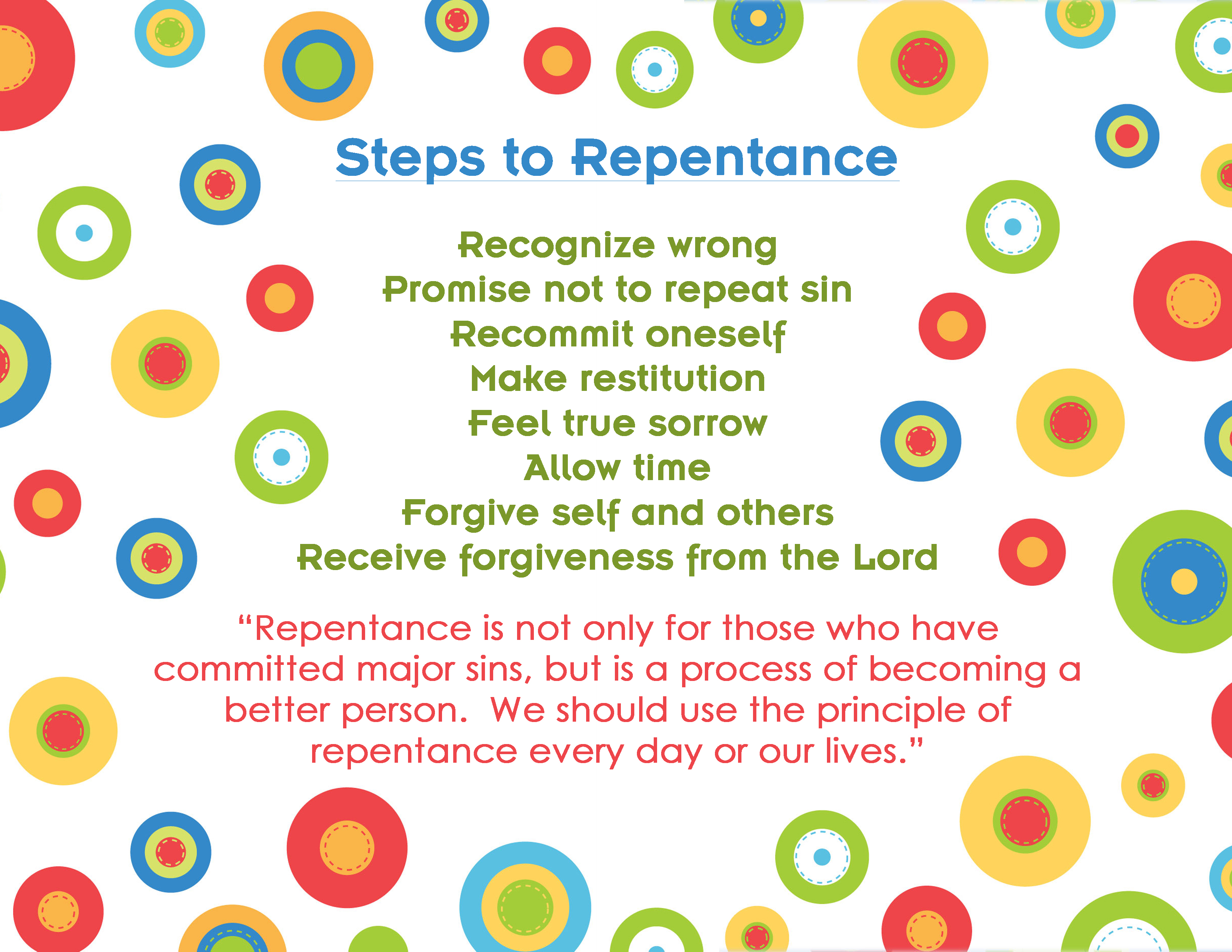 Lds Steps Repentance Clipart