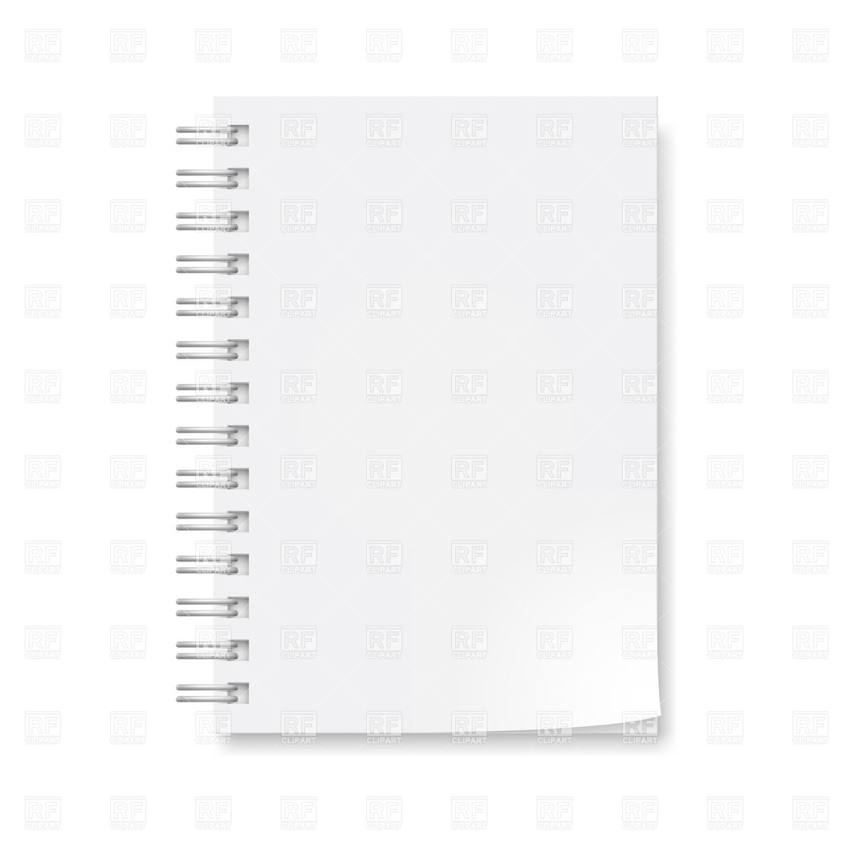Notepad With Blank Sheets Download Royalty Free Vector Clipart  Eps