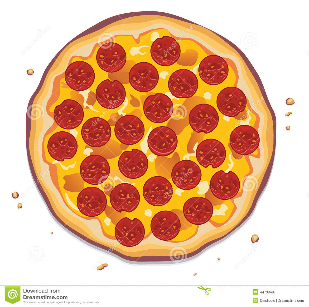 Whole Pizza Clipart Vector Pizza With Pepperoni