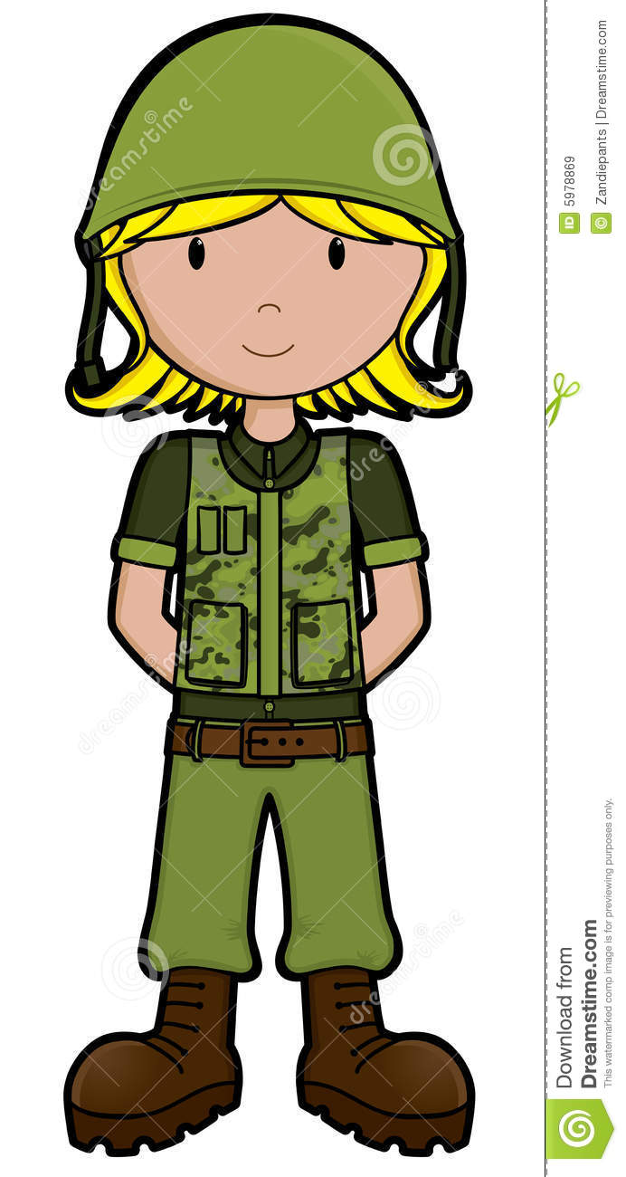 Army Girl  Vector Royalty Free Stock Images   Image  5978869