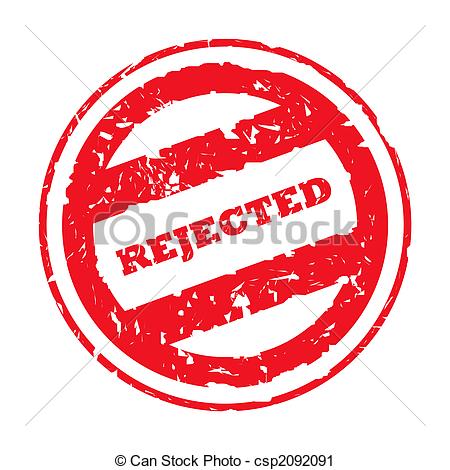 Clipart Of Rejected Red Stamp   Used Rejected Red Stamp Isolated On