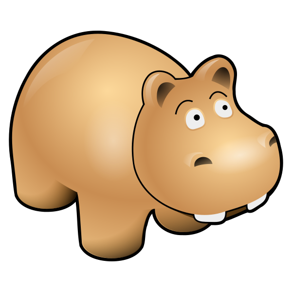 Hippo Clipart Medium Size