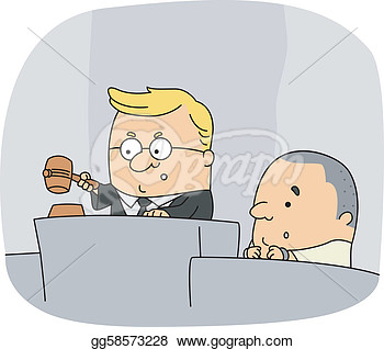 Illustration   Illustration Of A Judge At Work  Clip Art Gg58573228