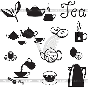 Tea Set   Vector Clipart