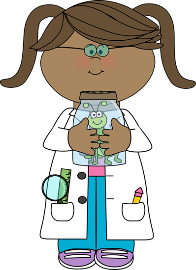 With Insect Jar Clip Art   Girl Scientist With Insect Jar Vector Image