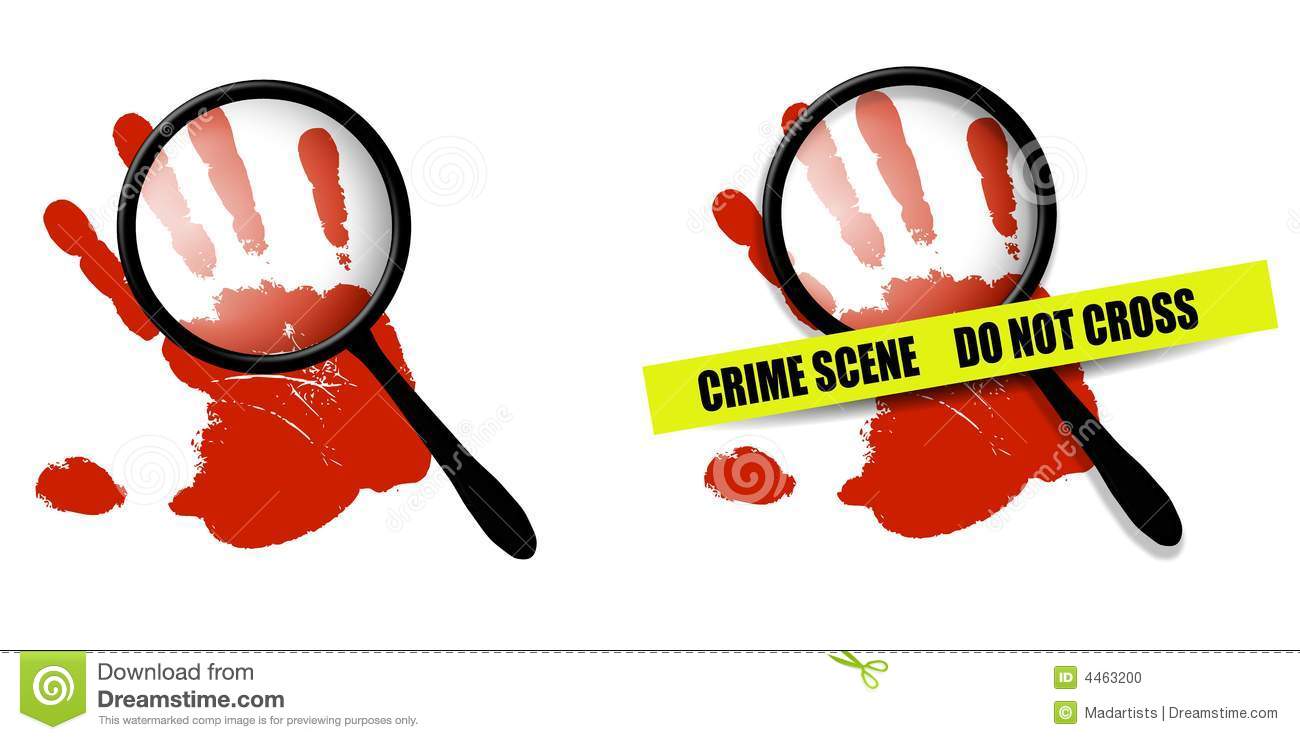 An Illustration Featuring Your Choice Of 2 Crime Scene Images   One