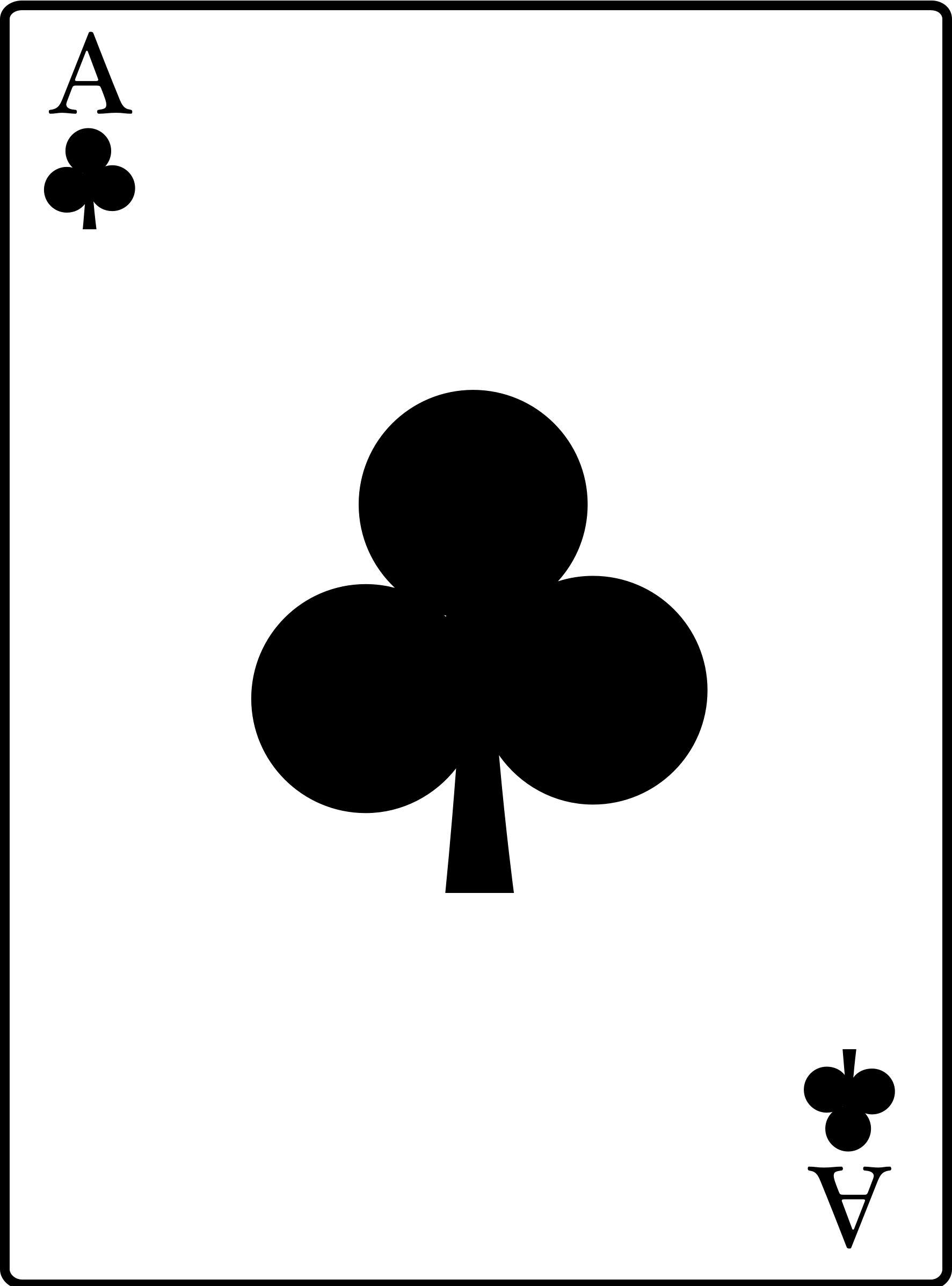 Clipart   Ace Of Clubs
