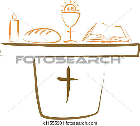 Holy Communion   Altar And Religiou  Fotosearch   Search Clip Art