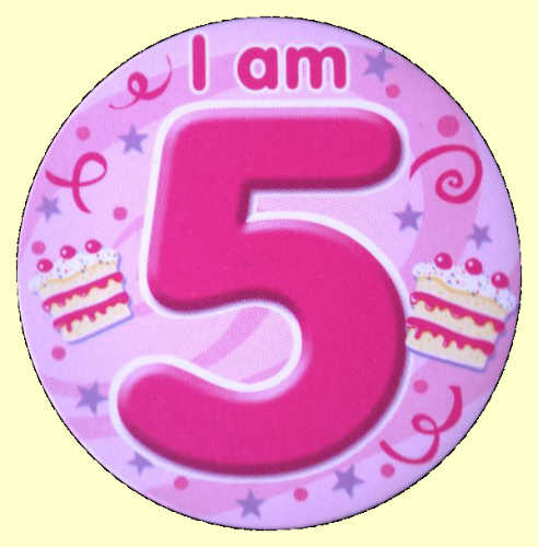 5th Birthday Badge Cake Clipart