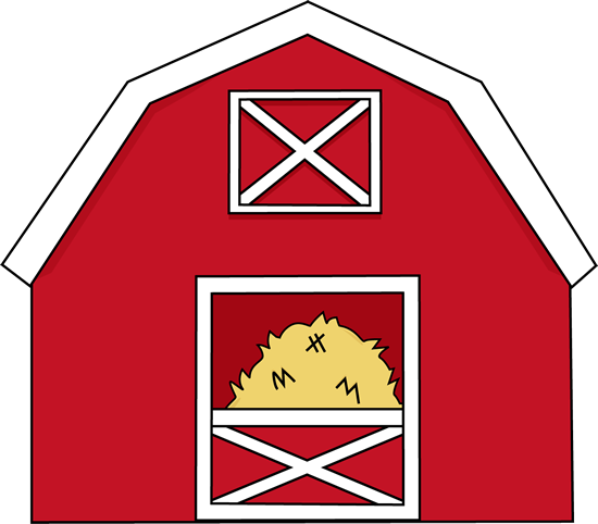 Barn With Hay Clip Art Image   Red Barn With Hay