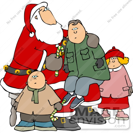 Children On Santa S Lap Clipart    12504 By Djart   Royalty Free