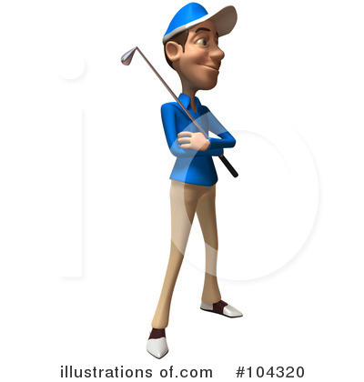 Free  Rf  Skinny Golfer Guy Clipart Illustration  104320 By Julos