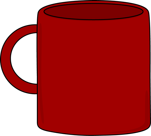 Red Mug Clip Art Image   Large Red Coffee Mug With A Handle