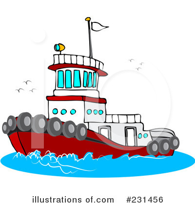 Royalty Free  Rf  Tug Boat Clipart Illustration By Djart   Stock