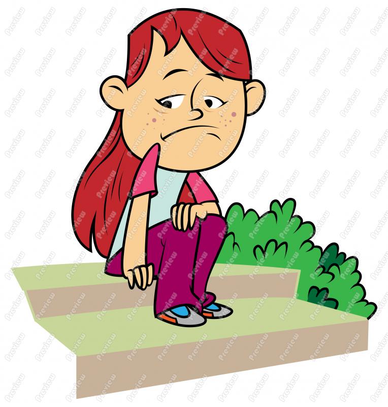 Sad Girl Child  Clip Art Cartoon Jpg