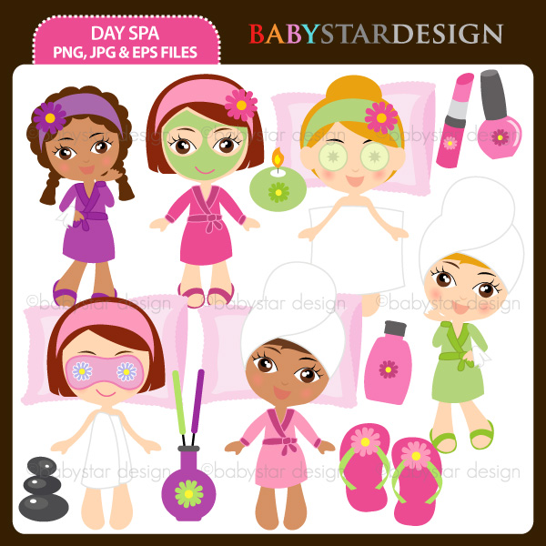 Spa Spa Themed Clipart Spa Girls Spa Day Spa Spa Party  Day Spa