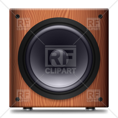 Audio Speaker In Wooden Box Download Royalty Free Vector Clipart  Eps