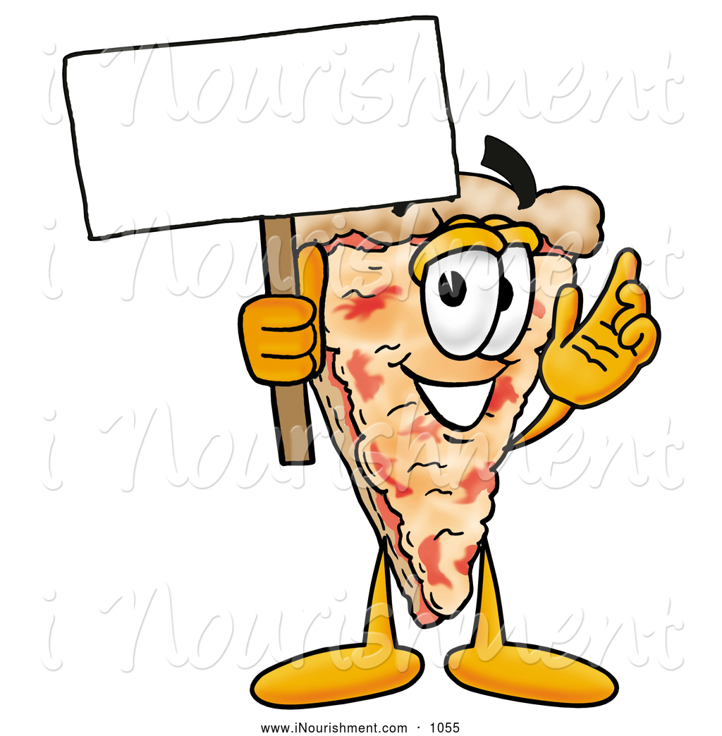 Clipart Of A Happy Go Lucky Slice Of Pizza Mascot Cartoon Character    