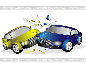 Car Crash   Stock Vector Clipart