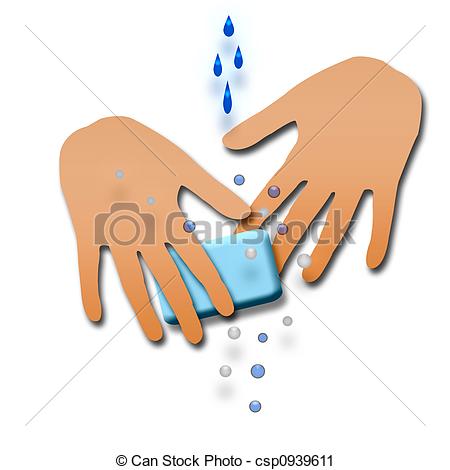 Clipart Of Wash Your Hands   Contagious Poster Washing Hands With Soap