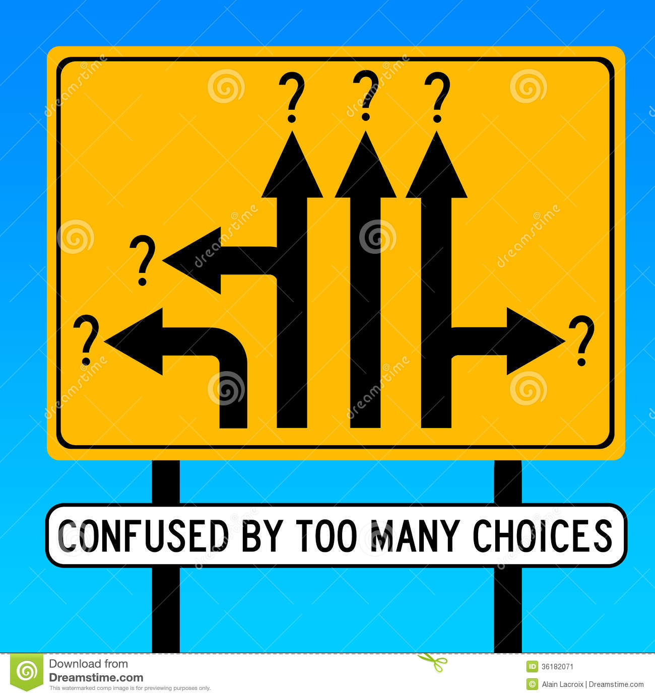 Make Smart Choices Clipart Confused By Choices Stock