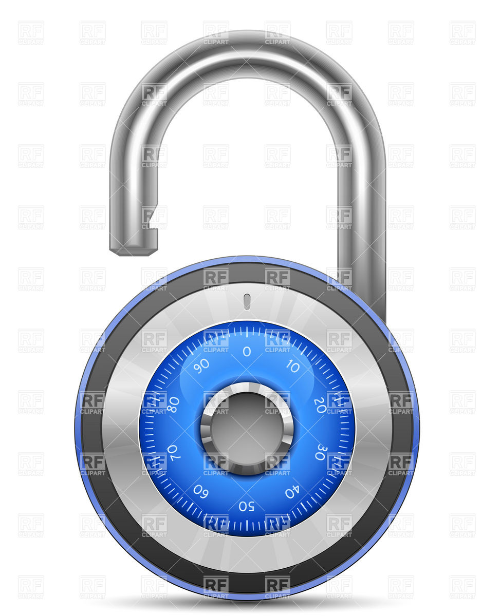 Security Combination Lock Icon Download Royalty Free Vector Clipart