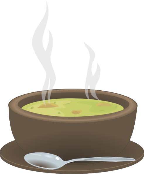 Hot Steaming Bowl Of Soup Clip Art At Clker Com   Vector Clip Art