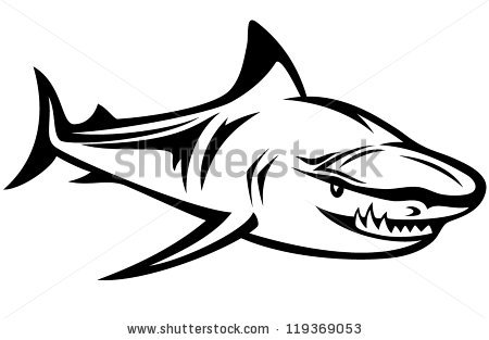 Shark Black And White Clipart Shark Fin Clipart Black