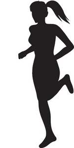 Runner Clipart Image   Clipart Silhouette Of A Lady Jogging