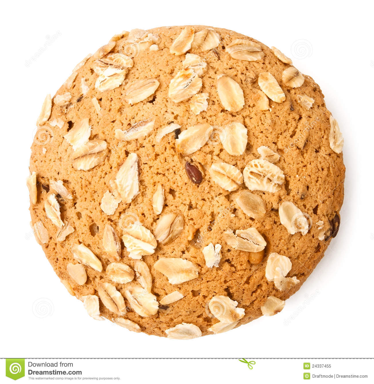 Single Oat Cookie Royalty Free Stock Photo   Image  24337455