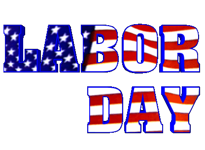 Usa Patriotic Animated Labor Day Comment  Text Reads Labor Day In Bold
