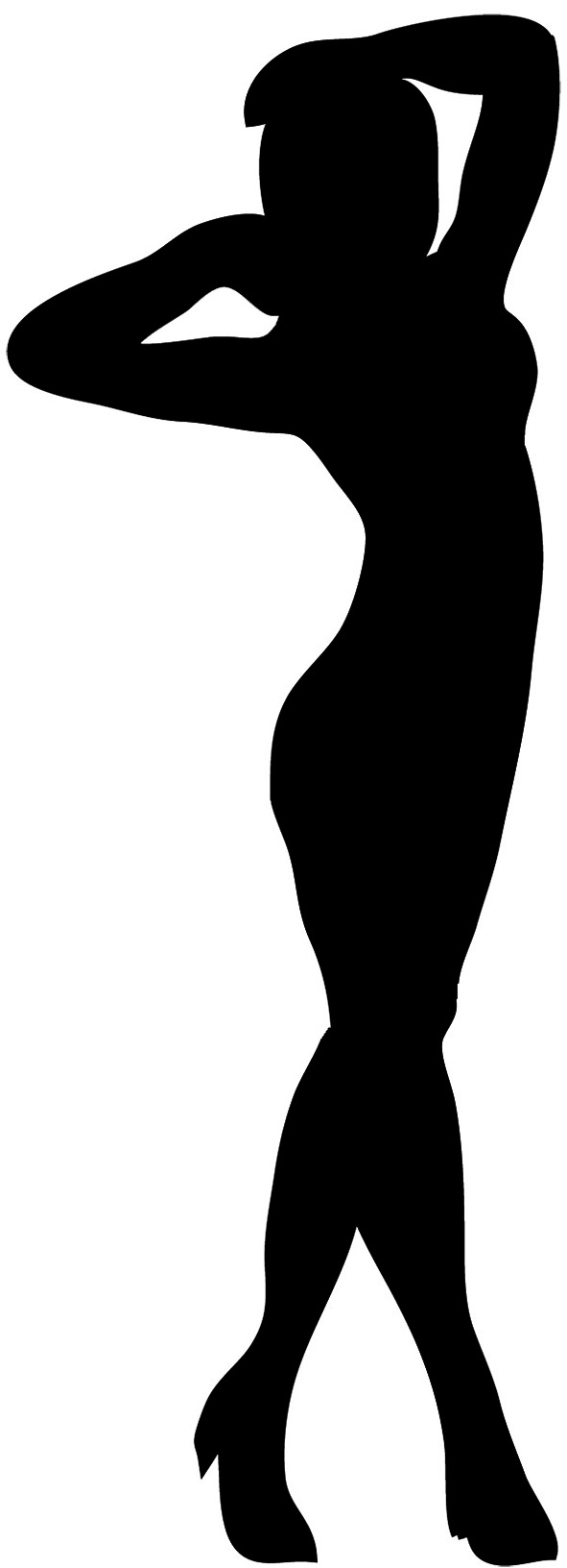 Female Silhouette Silhouette With Outline Black Outline Silhouette