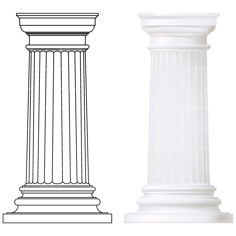Gallery For   Roman Column Pillar Clip Art