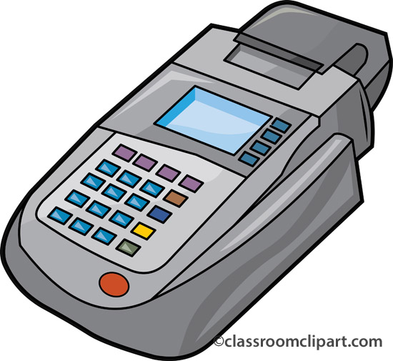 Money   Credit Card Machine 1110   Classroom Clipart