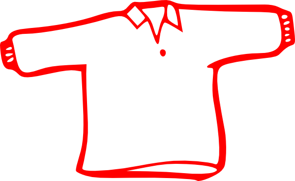 Red Long Sleeve Shirt Clip Art At Clker Com   Vector Clip Art Online