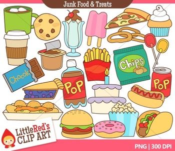 Clip Art   Junk Food And Treats   Food Themed Clipart     Little Red S
