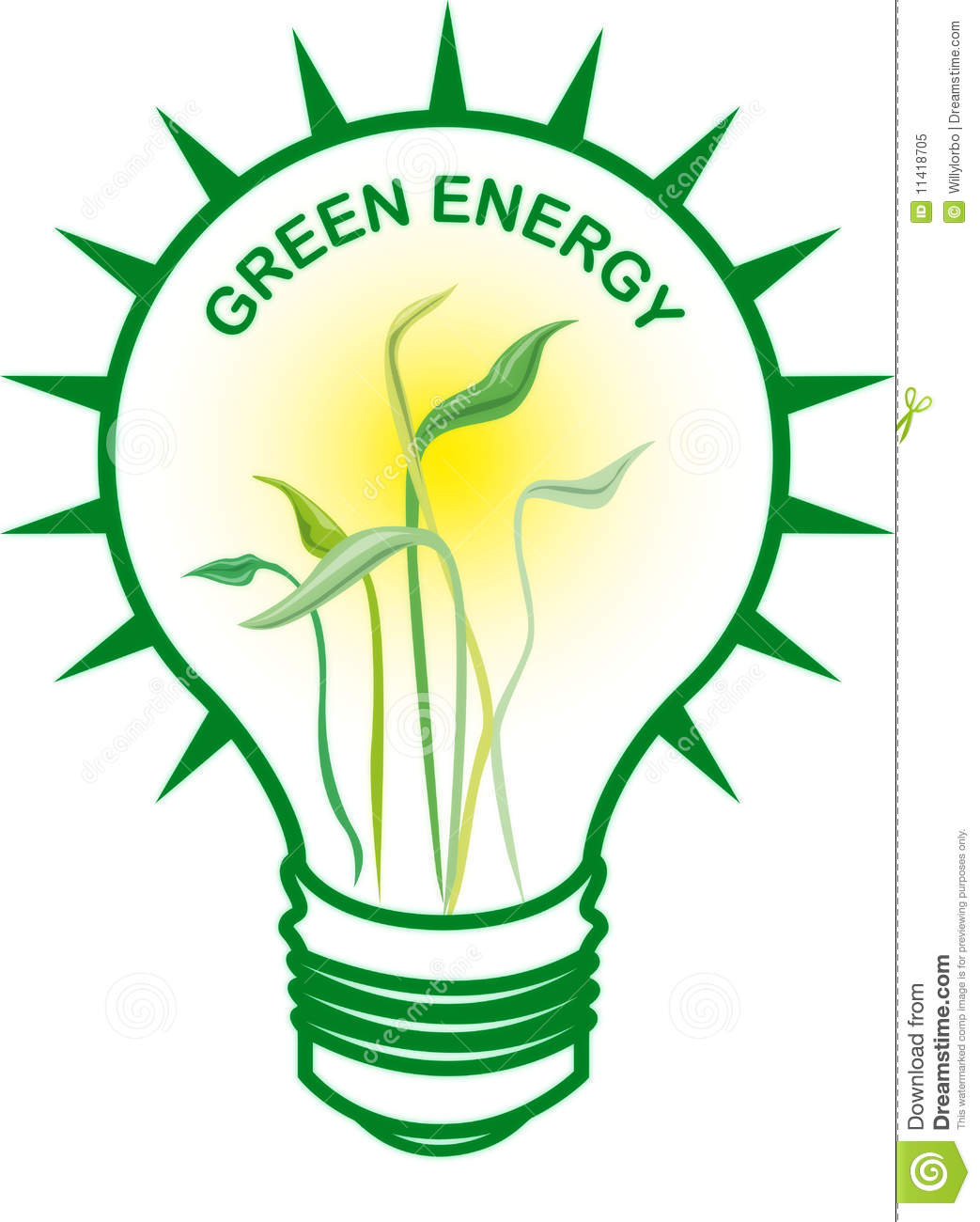 Green Energy Bulb Royalty Free Stock Photo   Image  11418705