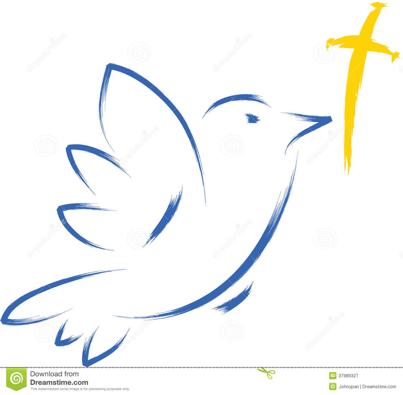 Funeral Dove Clipart Dove With Cross Royalty Free