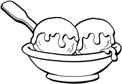Ice Cream Sundae Clipart Black And White Sweet Ice Cream Coloring Page