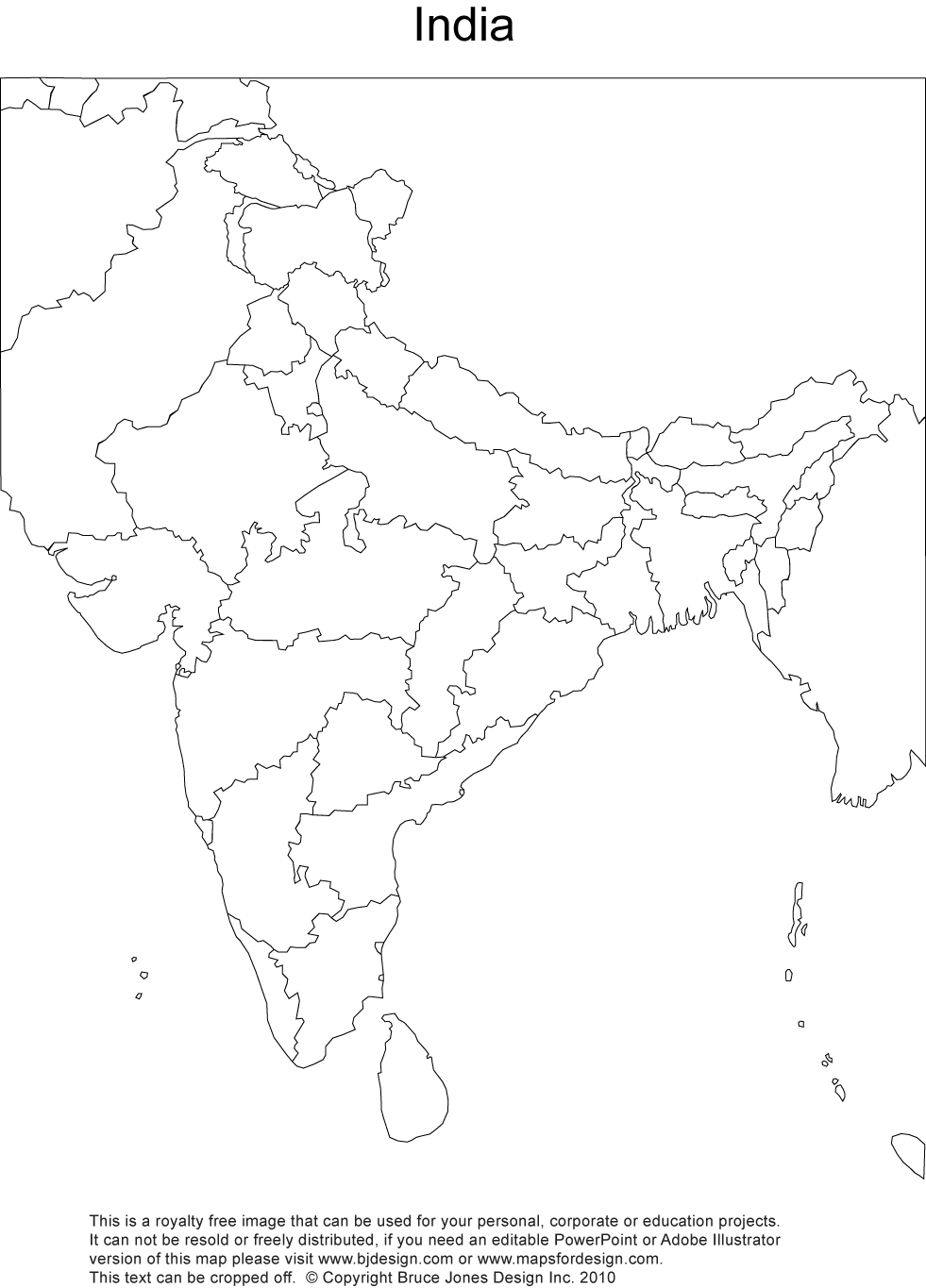 Printable Outline Map Of India For School Du An  Ech